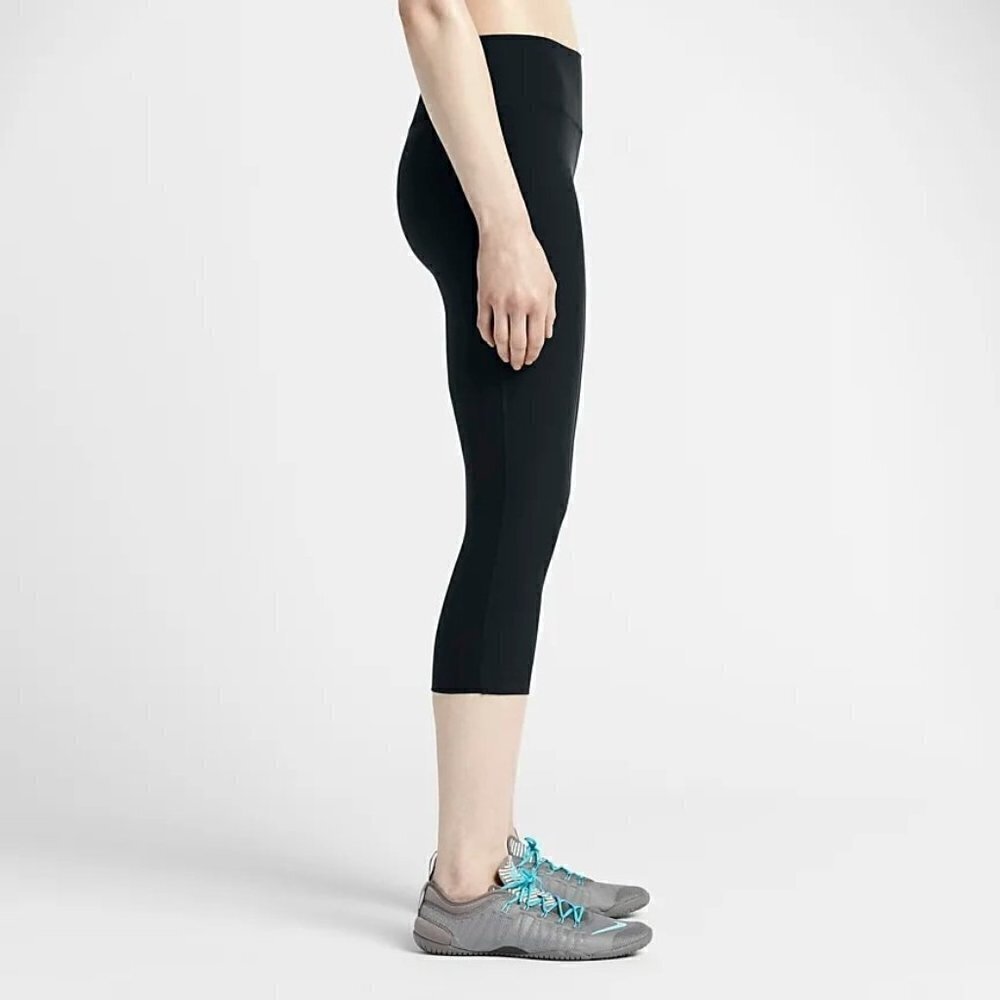 Nike Black Legend 2.0 Crop Poly Athletic Leggings XS - Picture 3 of 7